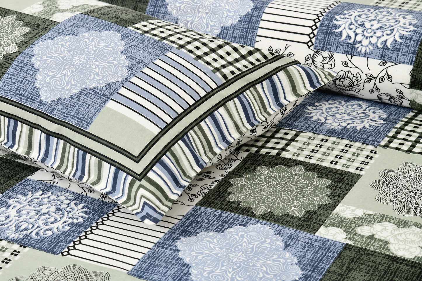 100/108 Aachal Viscose Mix Super King Size Double Bedsheet with 2 Pillow Covers, Elegant & Luxurious Feel - HLB28