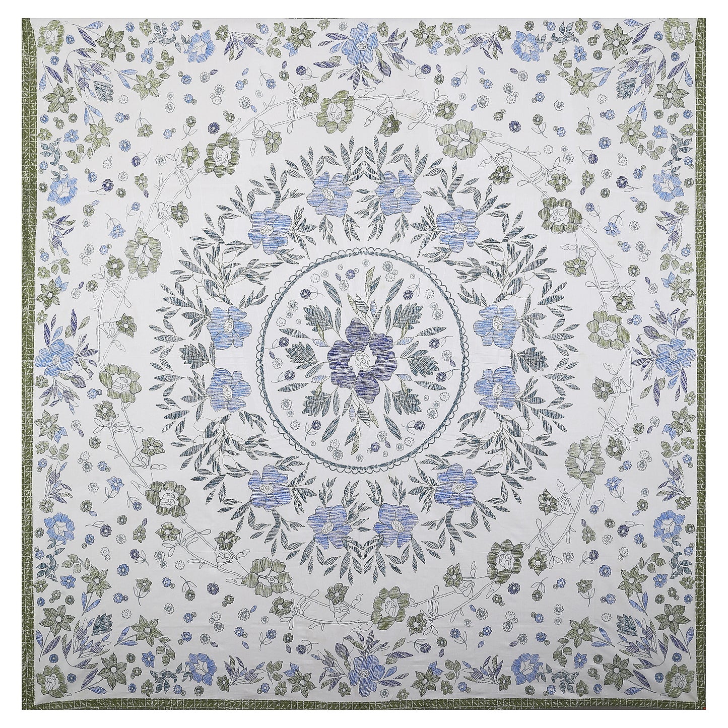 108/108 Artistic Collection 100% Cotton Jumbo Size Double Bedsheet with 2 Pillow Covers, Unique Patterns & Smooth Texture - HLB71