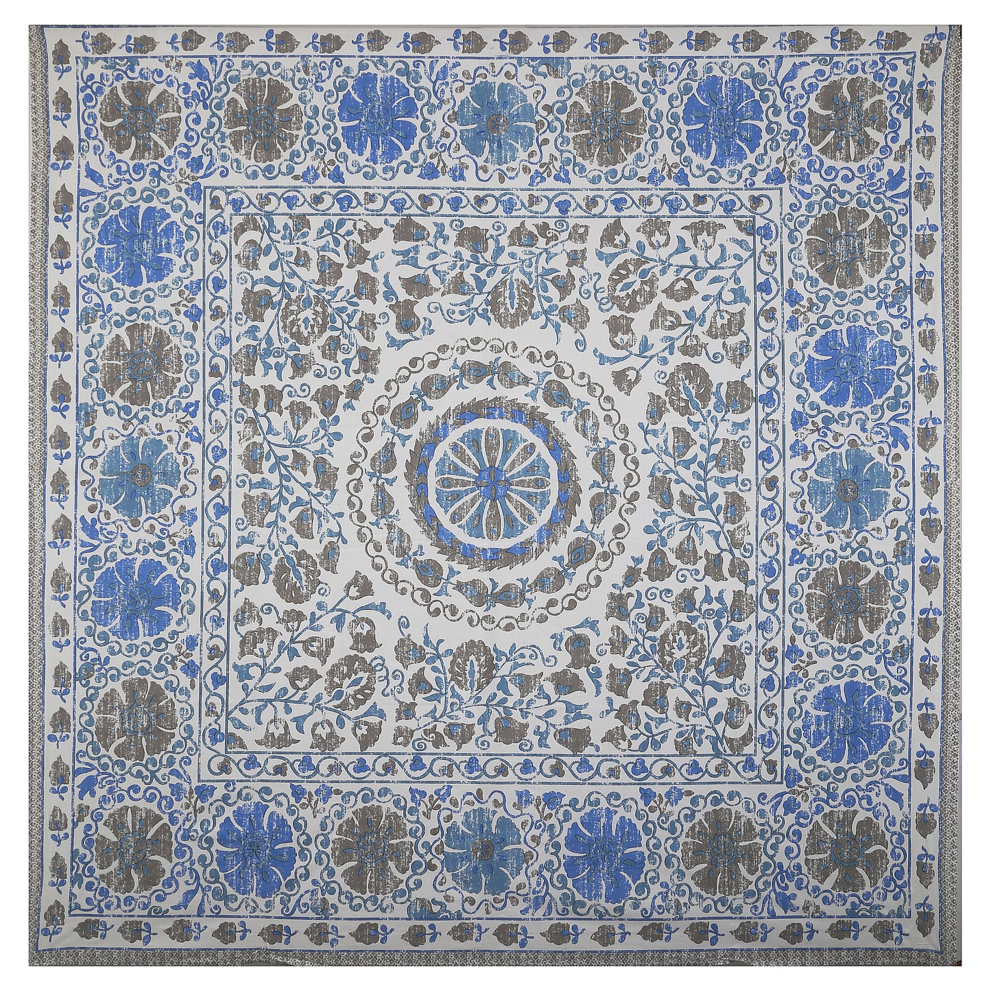108/108 Artistic Collection 100% Cotton Jumbo Size Double Bedsheet with 2 Pillow Covers, Unique Patterns & Smooth Texture - HLB71