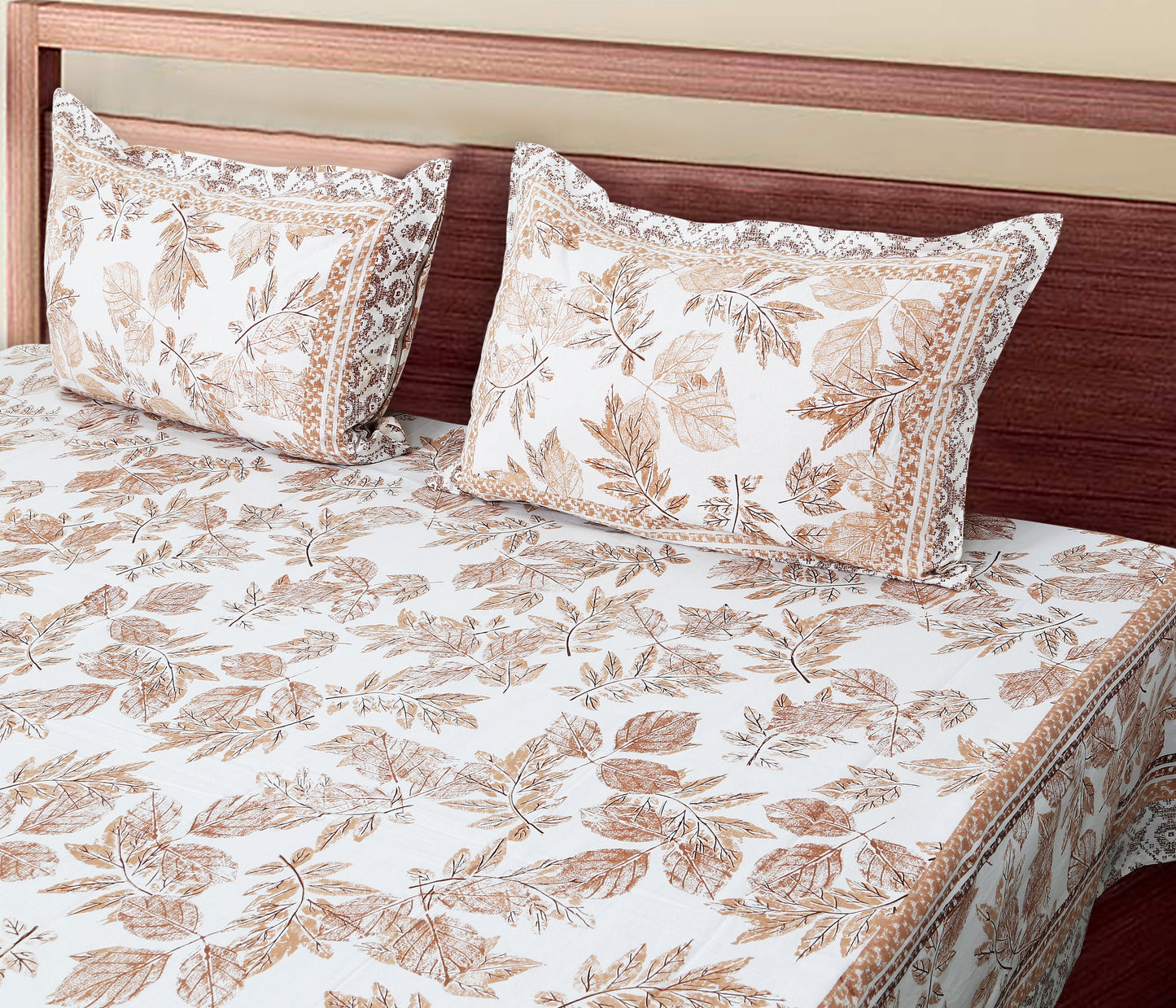 70/100 Artistic Collection 100% Cotton Single Bedsheet with 2 Pillow Covers, Premium Quality & Stylish Look - HLB12