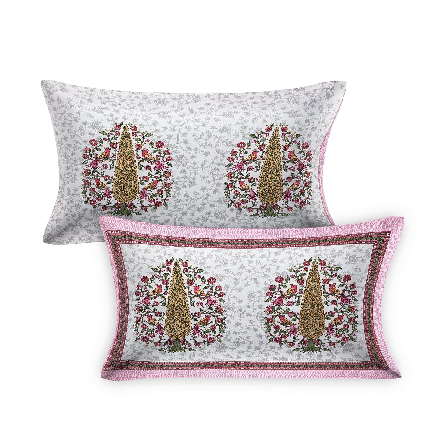 70/100 Artistic Collection 100% Cotton Single Bedsheet with 2 Pillow Covers, Premium Quality & Stylish Look - HLB12