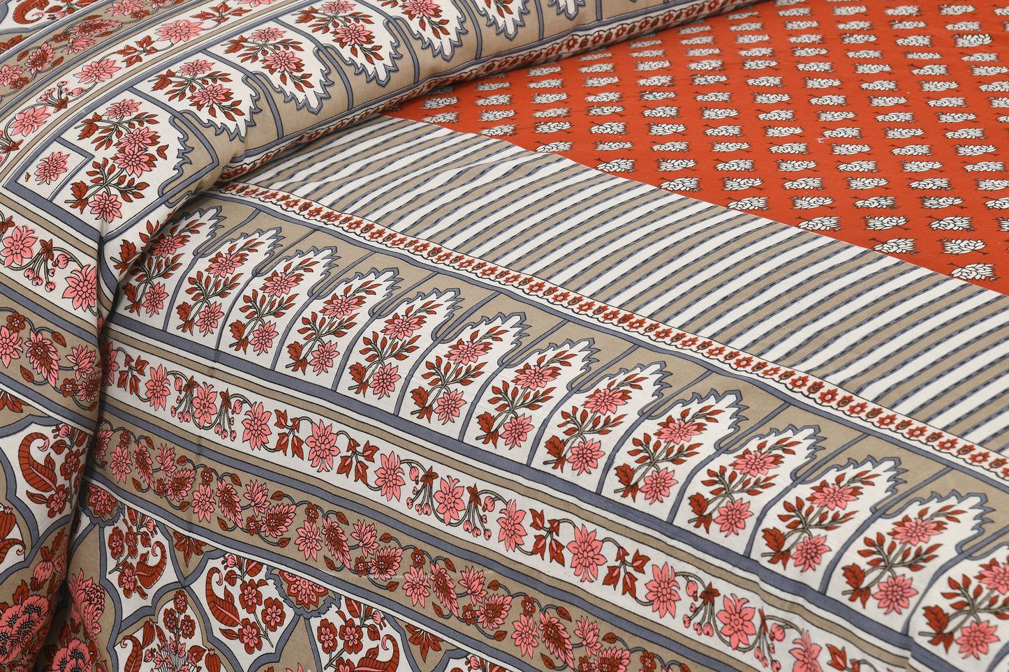 100/108 Avatar 100% Cotton Super King Size Double Bedsheet with 2 Pillow Covers, Soft & Durable Weave - HLB38