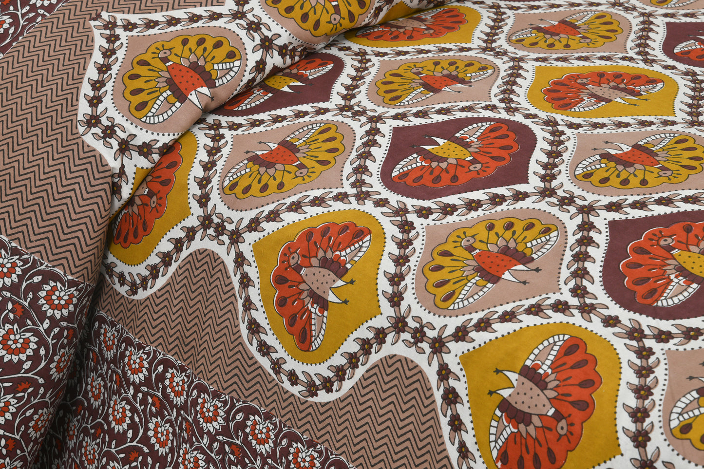100/108 Avatar 100% Cotton Super King Size Double Bedsheet with 2 Pillow Covers, Soft & Durable Weave - HLB38