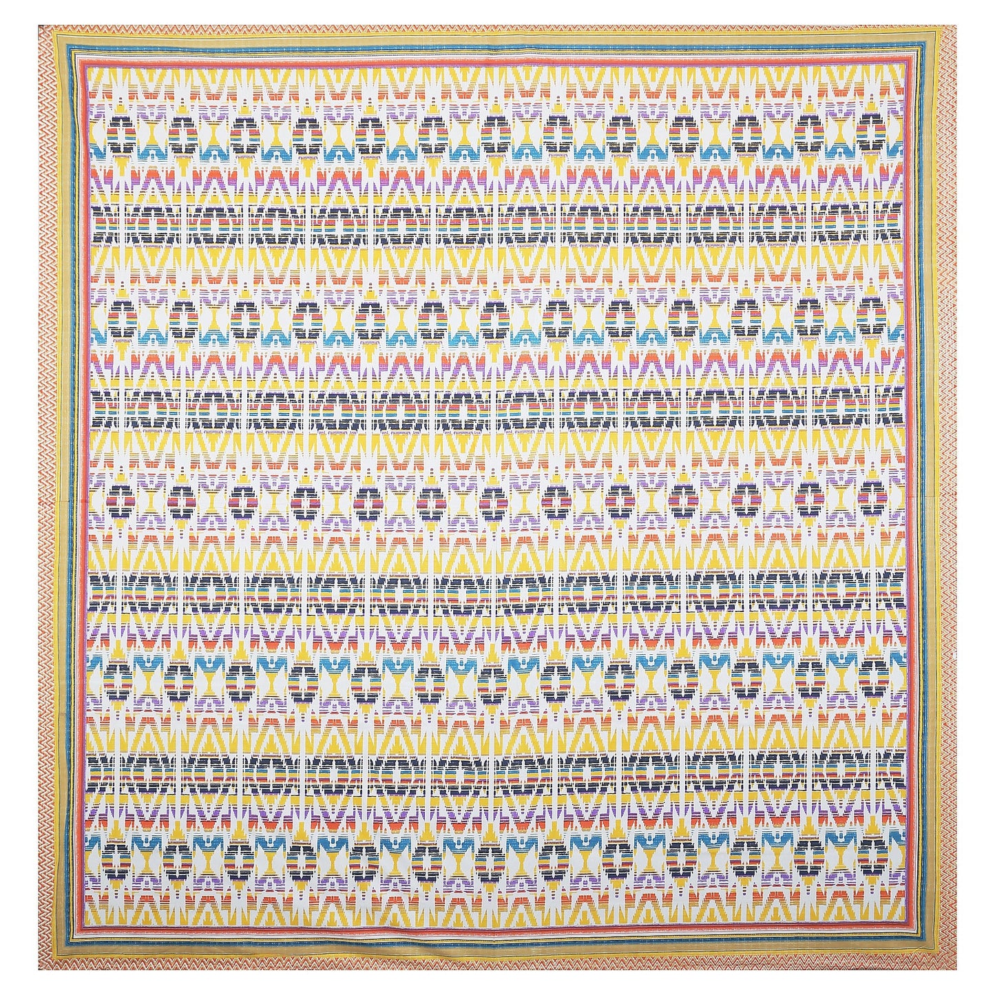 108/108 Colours of Joy 100% Cotton Jumbo Size Double Bedsheet with 2 Pillow Covers, Vibrant & Breathable Fabric - HLB72