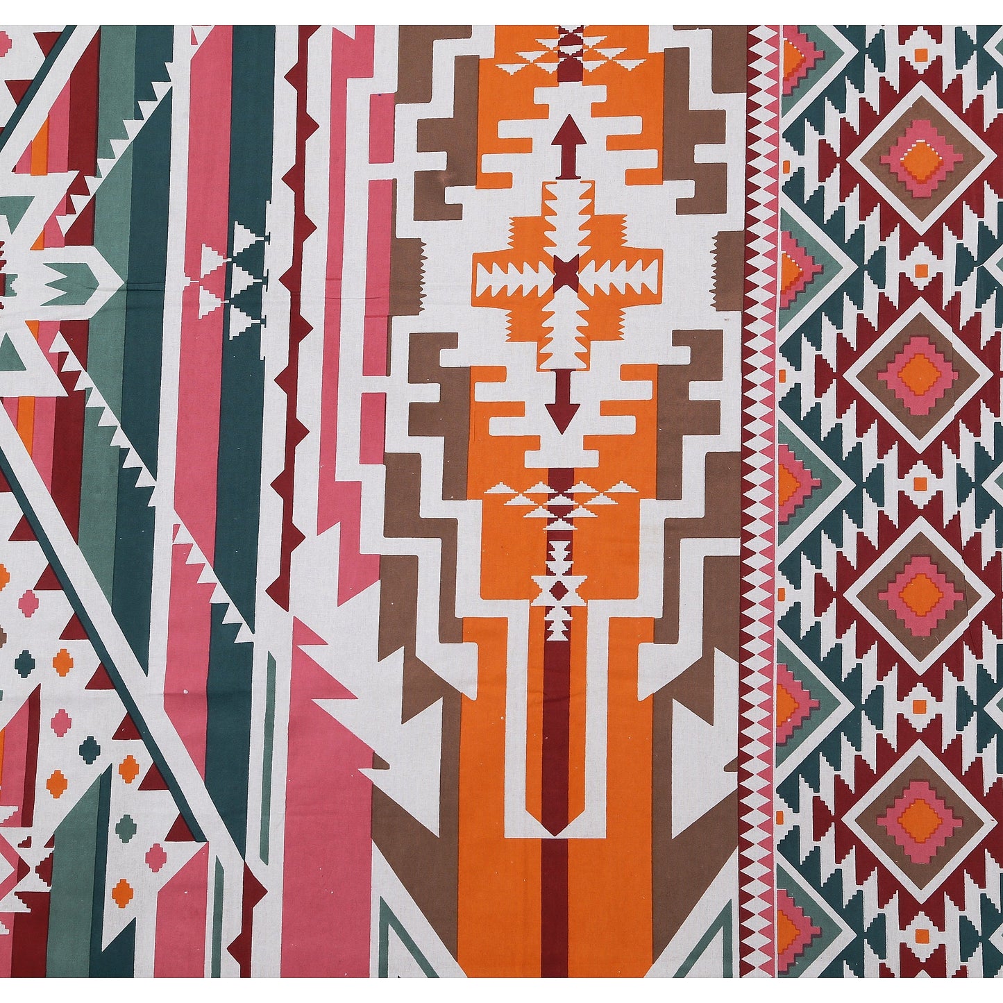 108/108 Colours of Joy 100% Cotton Jumbo Size Double Bedsheet with 2 Pillow Covers, Vibrant & Breathable Fabric - HLB72