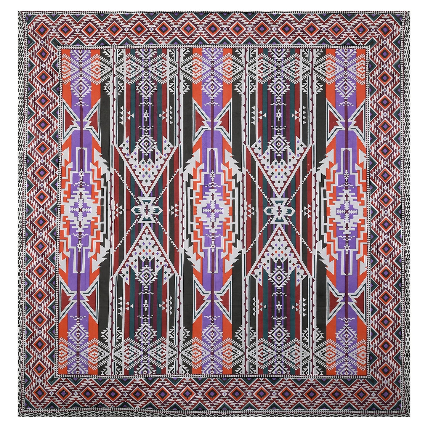 108/108 Colours of Joy 100% Cotton Jumbo Size Double Bedsheet with 2 Pillow Covers, Vibrant & Breathable Fabric - HLB72