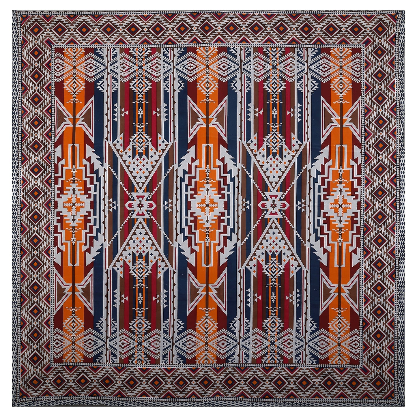 108/108 Colours of Joy 100% Cotton Jumbo Size Double Bedsheet with 2 Pillow Covers, Vibrant & Breathable Fabric - HLB72