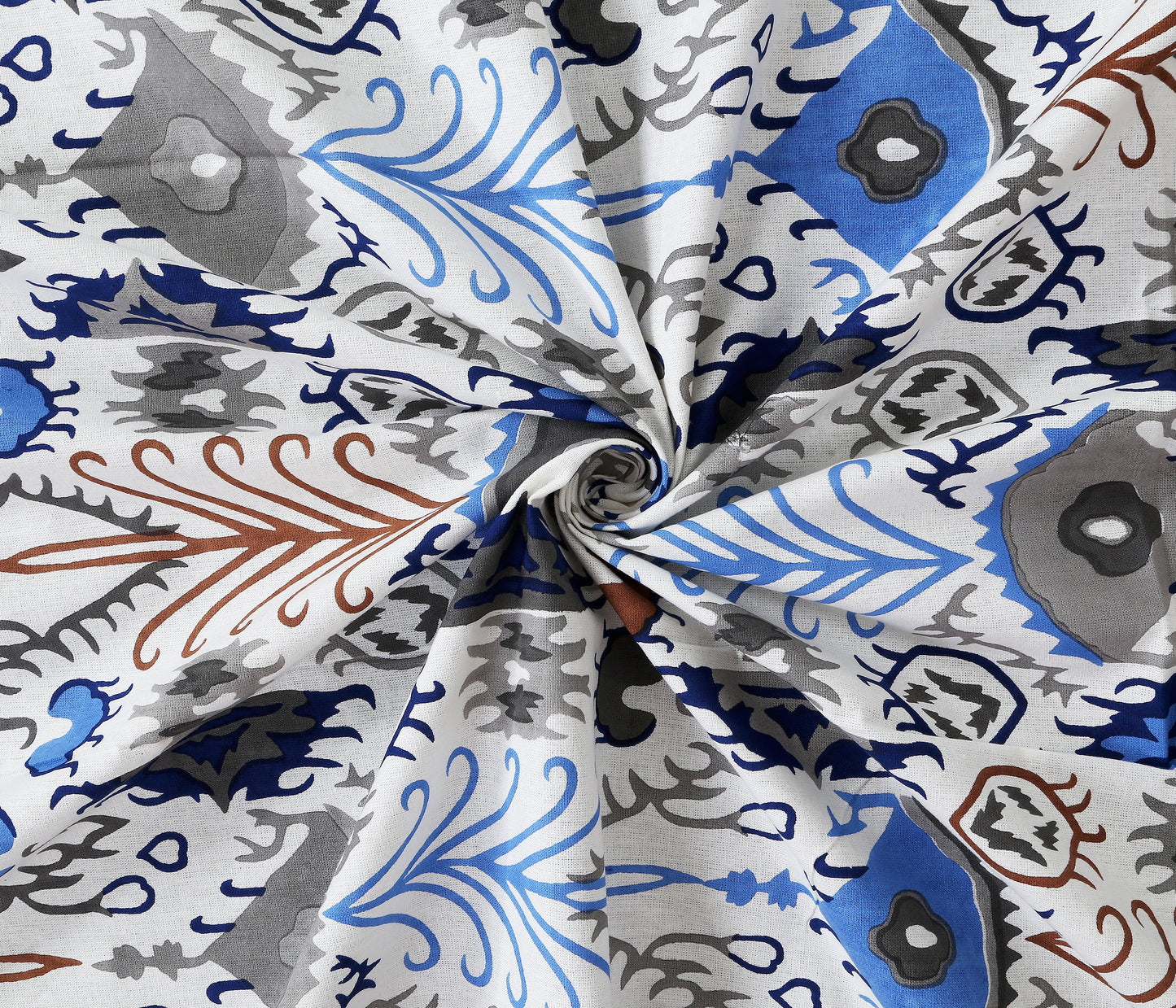 108/108 Colours of Joy 100% Cotton Jumbo Size Double Bedsheet with 2 Pillow Covers, Vibrant & Breathable Fabric - HLB72