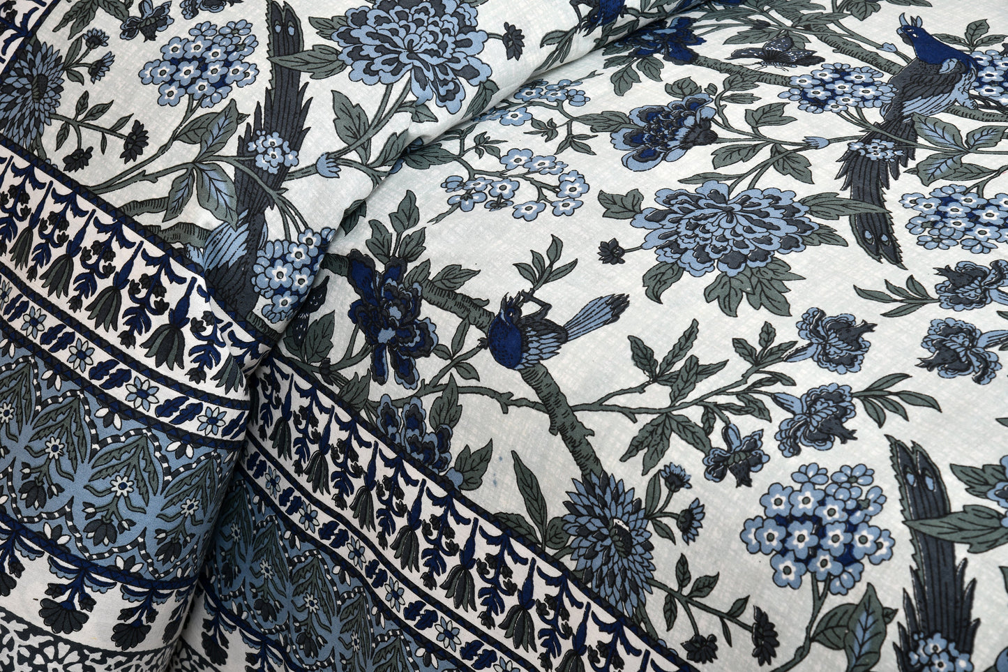 108/108 Darbar Viscose Mix Jumbo Size Double Bedsheet with 2 Pillow Covers, Traditional Design & Cozy Comfort - HLB58