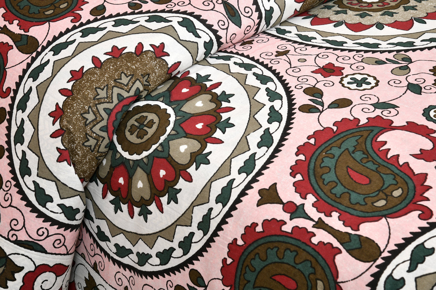 108/108 Darbar Viscose Mix Jumbo Size Double Bedsheet with 2 Pillow Covers, Traditional Design & Cozy Comfort - HLB58
