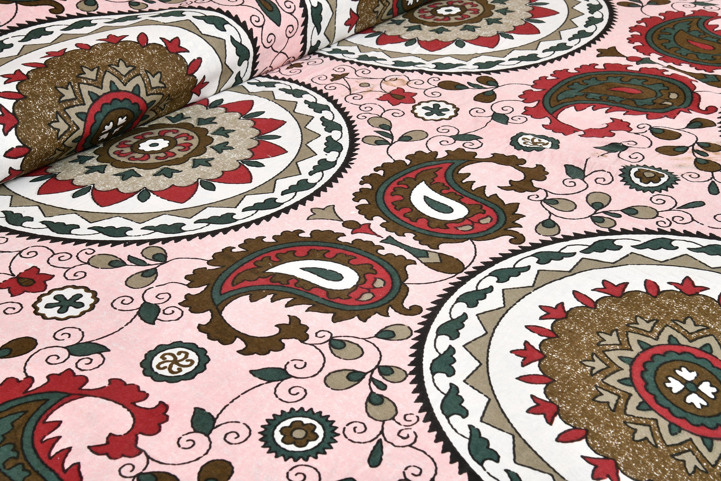 108/108 Darbar Viscose Mix Jumbo Size Double Bedsheet with 2 Pillow Covers, Traditional Design & Cozy Comfort - HLB58
