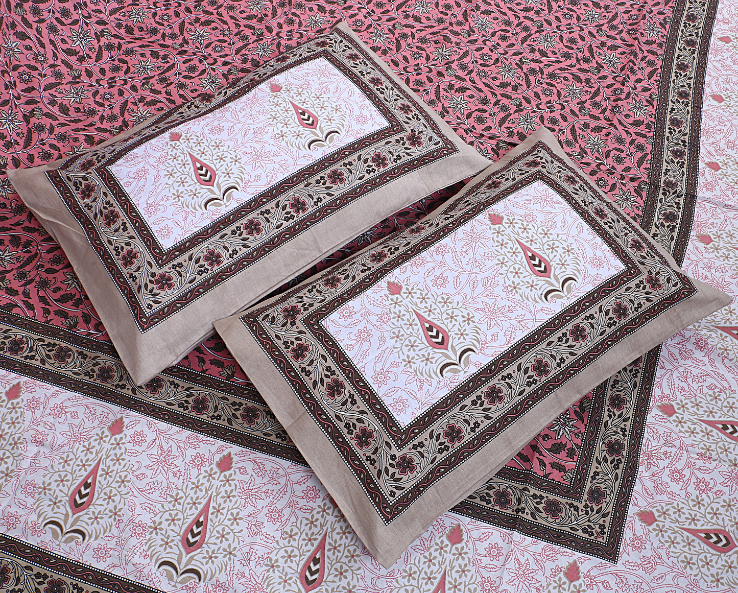 89'' ECO Viscose Mix Queen Size Double Bedsheet with 2 Pillow Covers, Breathable, Wrinkle-Free & Ultra-Soft Fabric - HLB01