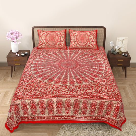 89'' ECO Viscose Mix Queen Size Double Bedsheet with 2 Pillow Covers, Breathable, Wrinkle-Free & Ultra-Soft Fabric - HLB01