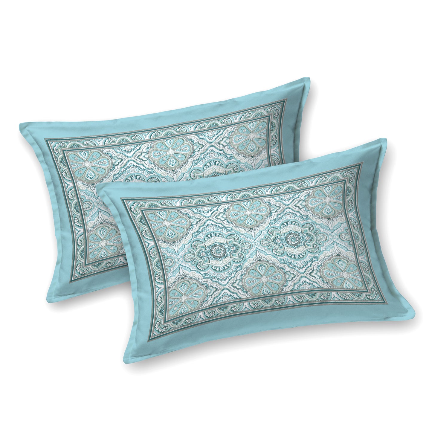95/108 Eklavya 100% Cotton Large King Size Double Bedsheet with 2 Pillow Covers, Super Soft & High Durability - HLB19