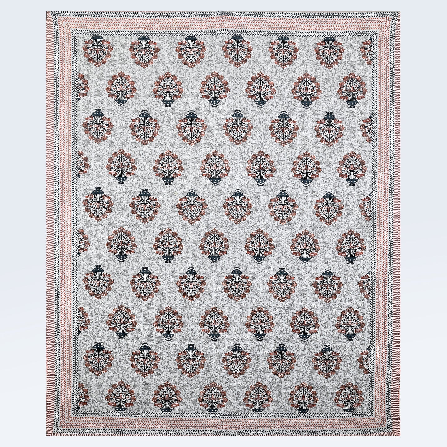 108/108 Empire 100% Cotton Jumbo Size Double Bedsheet with 2 Pillow Covers, Elegant Look & Cozy Feel - HLB68