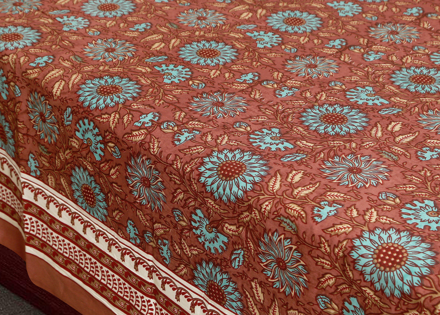 108/108 Empire 100% Cotton Jumbo Size Double Bedsheet with 2 Pillow Covers, Elegant Look & Cozy Feel - HLB68