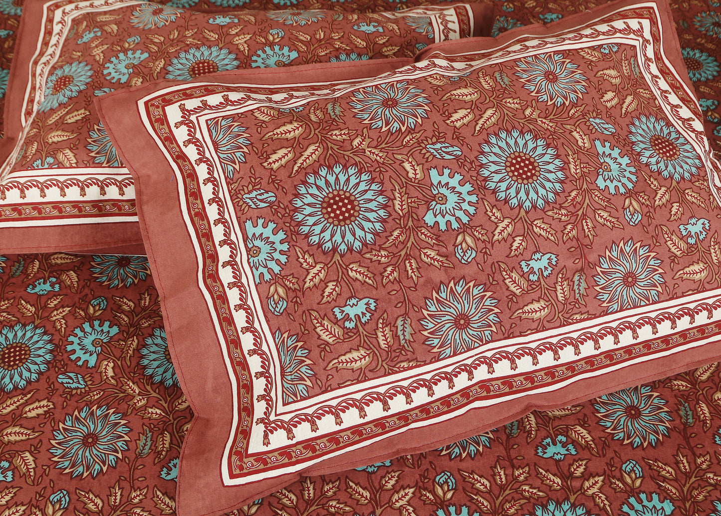 108/108 Empire 100% Cotton Jumbo Size Double Bedsheet with 2 Pillow Covers, Elegant Look & Cozy Feel - HLB68