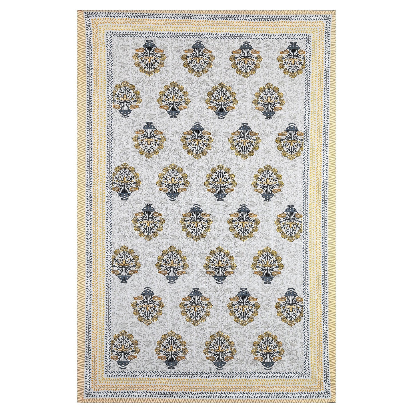 63" Geometrical 100% Cotton Single Bedsheet with 1 Pillow Cover, Stylish & Comfortable - HLB07