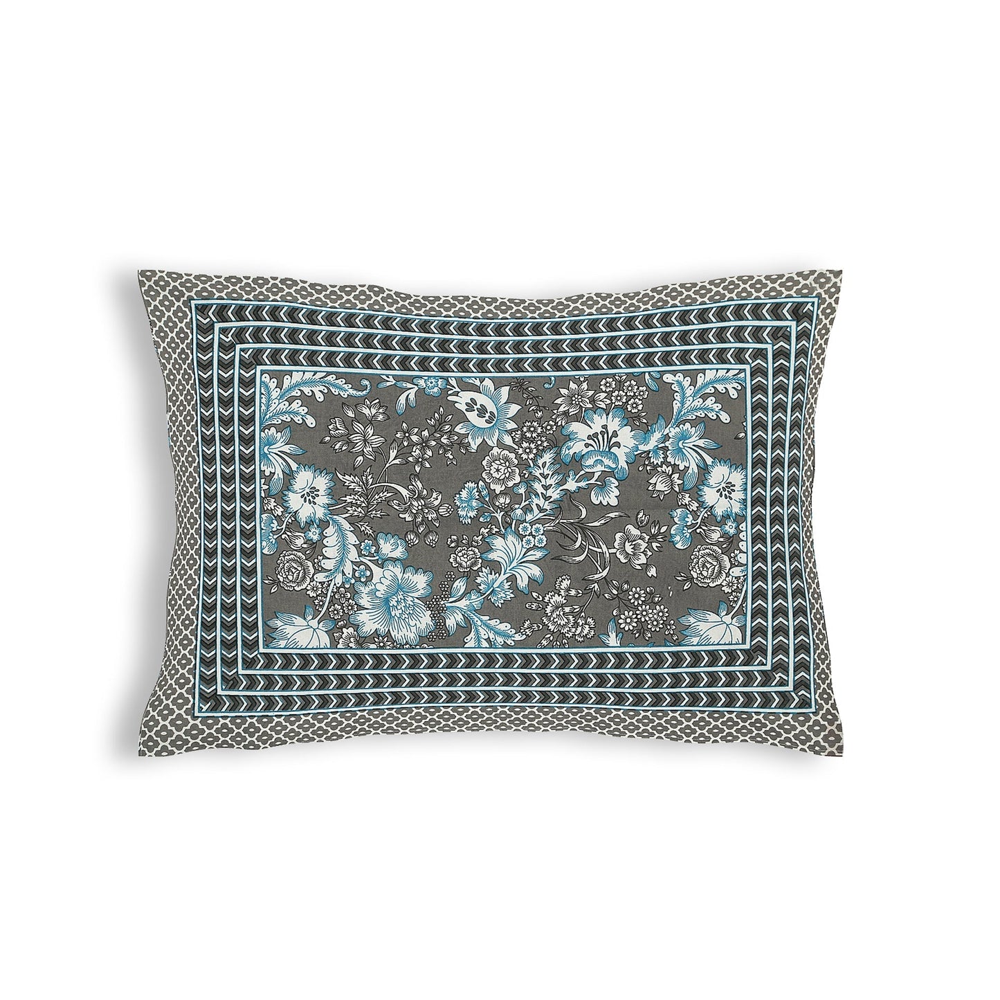 63" Geometrical 100% Cotton Single Bedsheet with 1 Pillow Cover, Stylish & Comfortable - HLB07