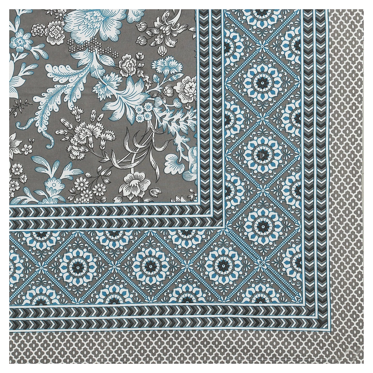 63" Geometrical 100% Cotton Single Bedsheet with 1 Pillow Cover, Stylish & Comfortable - HLB07