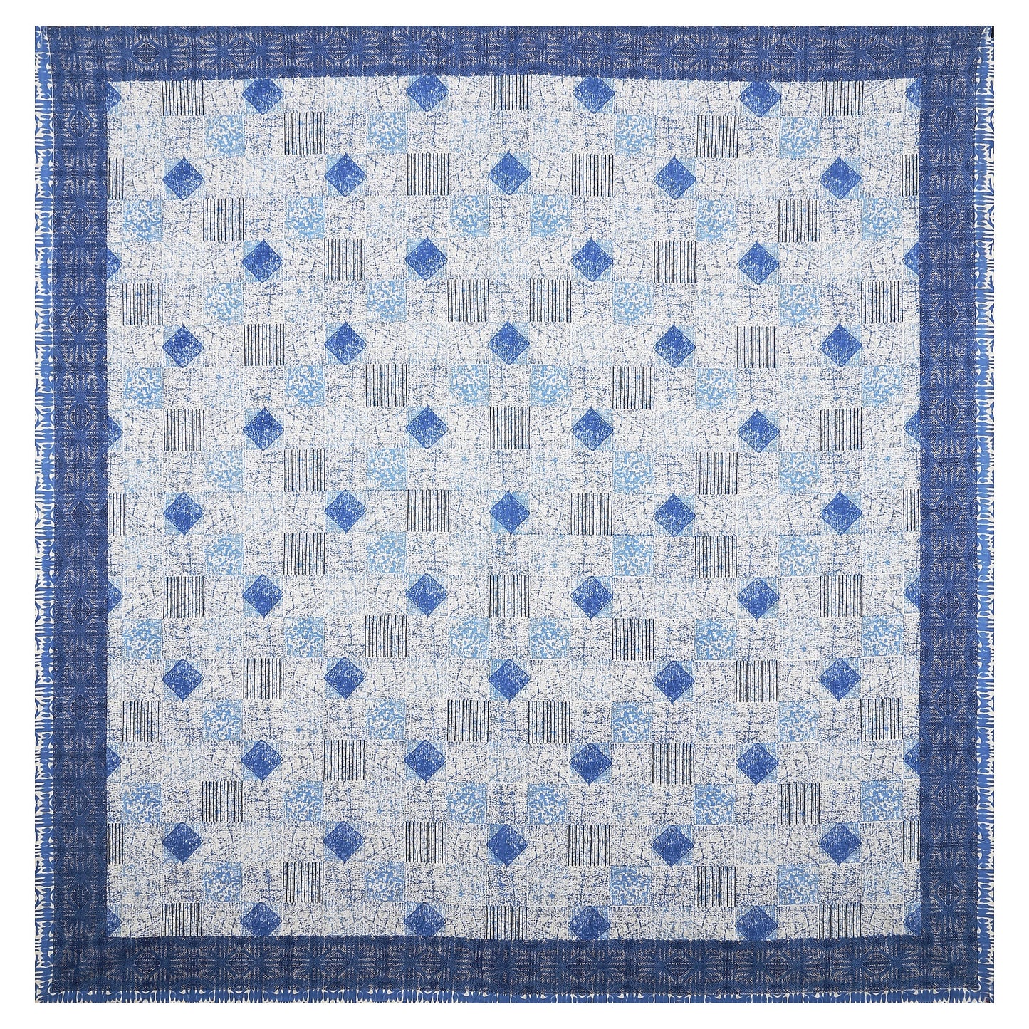 108/108 Geometrical 100% Cotton Jumbo Size Double Bedsheet with 2 Pillow Covers, Modern Design & Ultra-Soft Feel - HLB70