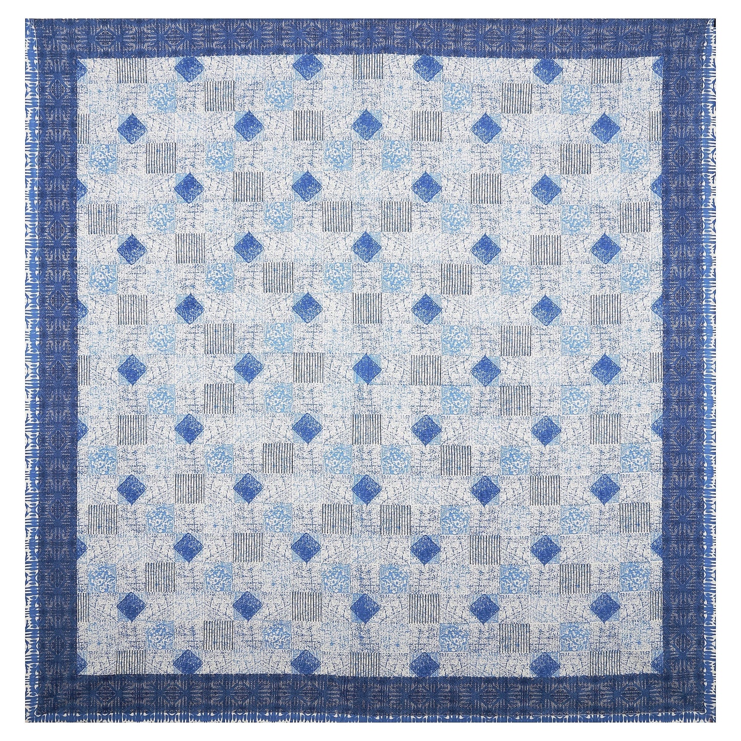 108/108 Geometrical 100% Cotton Jumbo Size Double Bedsheet with 2 Pillow Covers, Modern Design & Ultra-Soft Feel - HLB70
