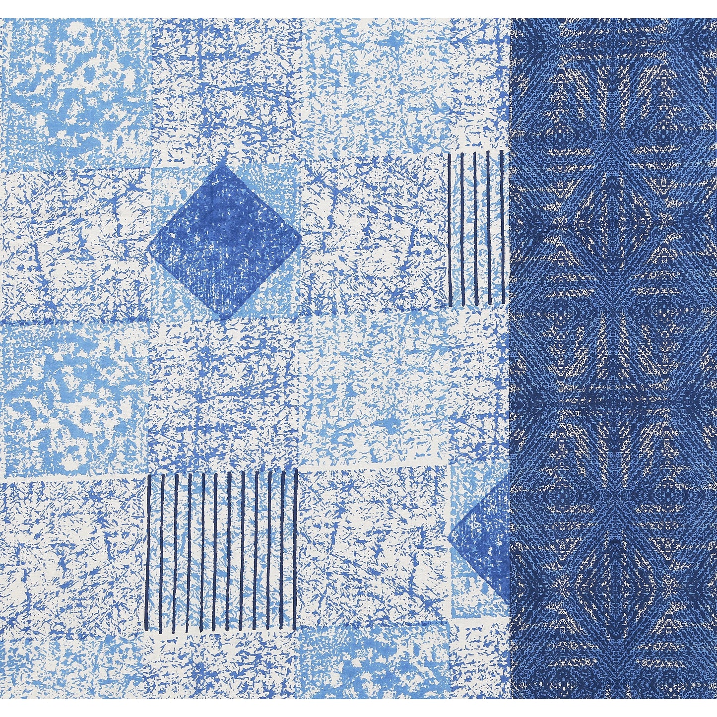 108/108 Geometrical 100% Cotton Jumbo Size Double Bedsheet with 2 Pillow Covers, Modern Design & Ultra-Soft Feel - HLB70