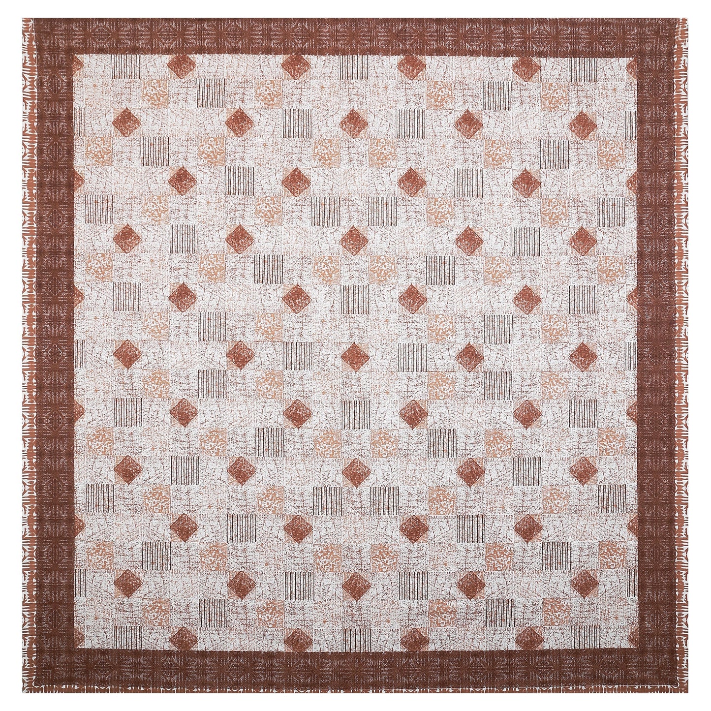 108/108 Geometrical 100% Cotton Jumbo Size Double Bedsheet with 2 Pillow Covers, Modern Design & Ultra-Soft Feel - HLB70