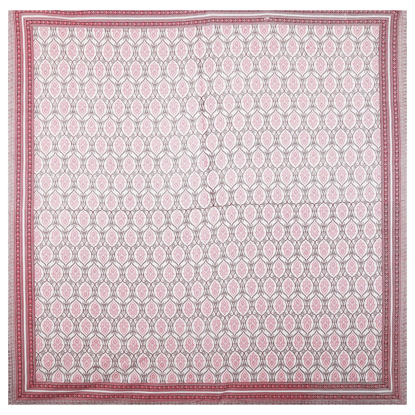 108/108 Geometrical 100% Cotton Jumbo Size Double Bedsheet with 2 Pillow Covers, Modern Design & Ultra-Soft Feel - HLB70