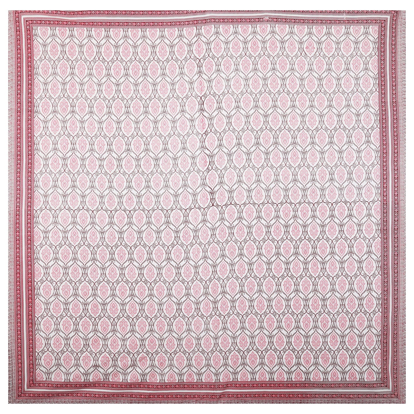 108/108 Geometrical 100% Cotton Jumbo Size Double Bedsheet with 2 Pillow Covers, Modern Design & Ultra-Soft Feel - HLB70