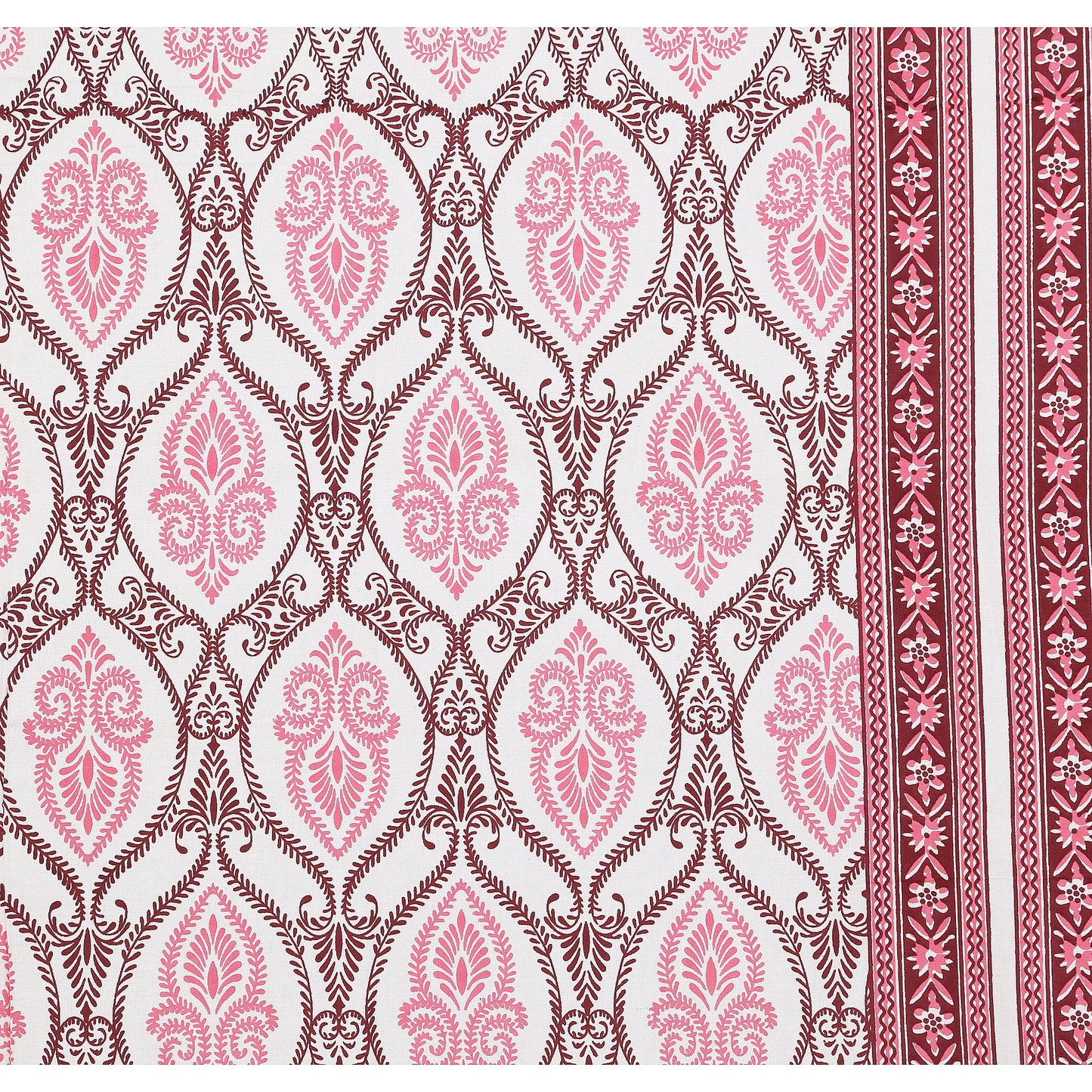 108/108 Geometrical 100% Cotton Jumbo Size Double Bedsheet with 2 Pillow Covers, Modern Design & Ultra-Soft Feel - HLB70