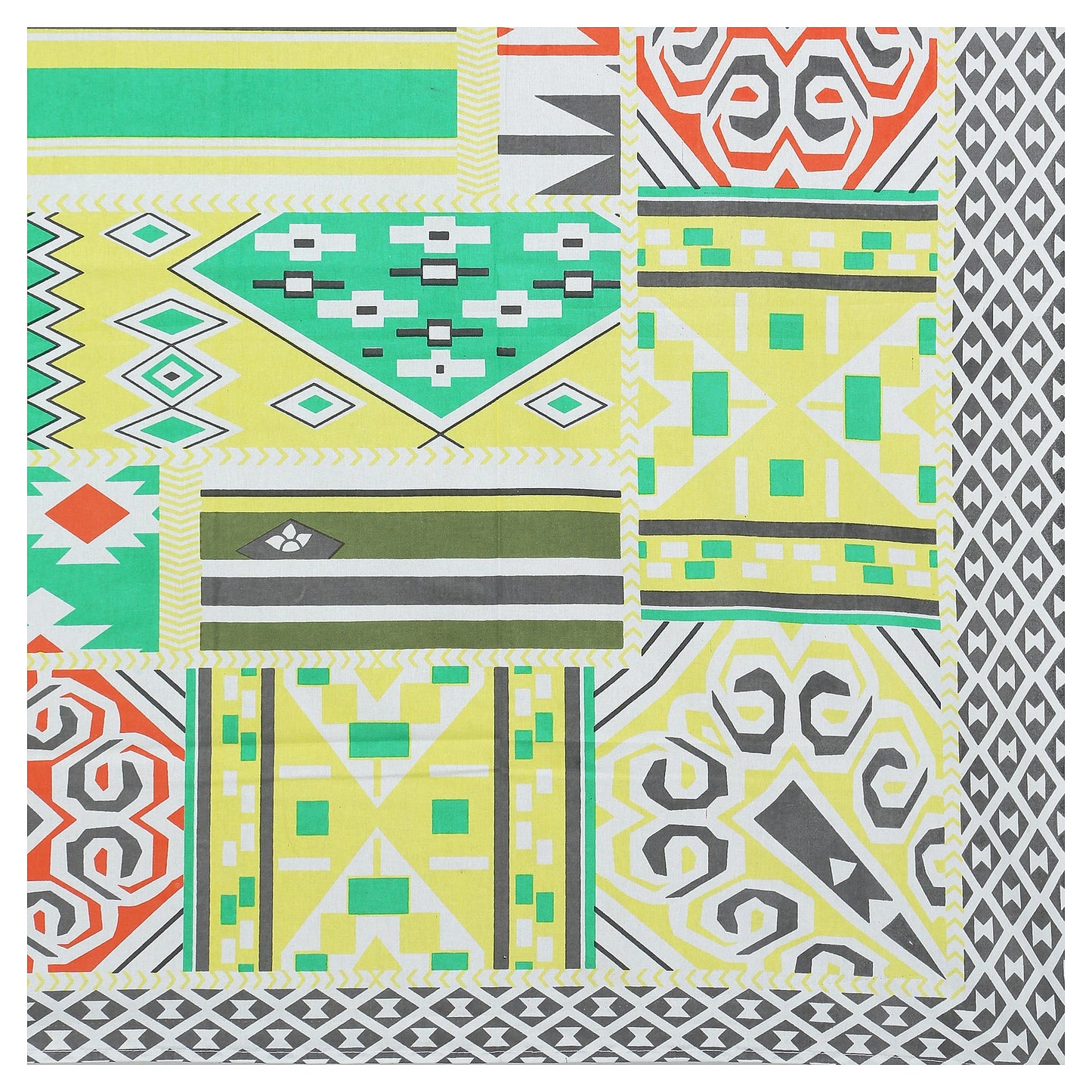 63" Geometrical 100% Cotton Single Bedsheet with 1 Pillow Cover, Stylish & Comfortable - HLB07