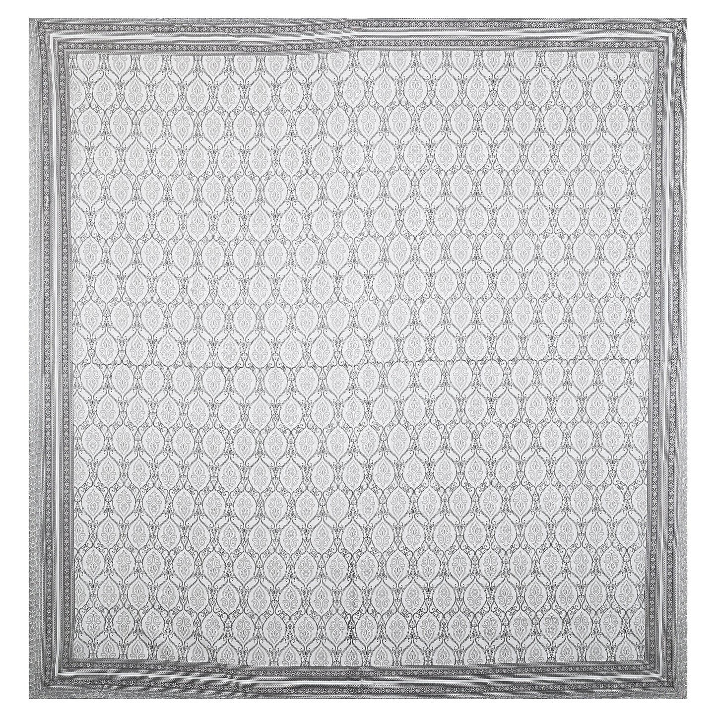 70/100 Geometrical 100% Cotton Single Bedsheet with 2 Pillow Covers, Soft & Elegant Design - HLB11