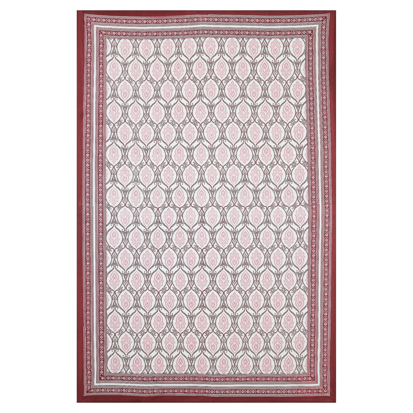 63" Geometrical 100% Cotton Single Bedsheet with 1 Pillow Cover, Stylish & Comfortable - HLB07