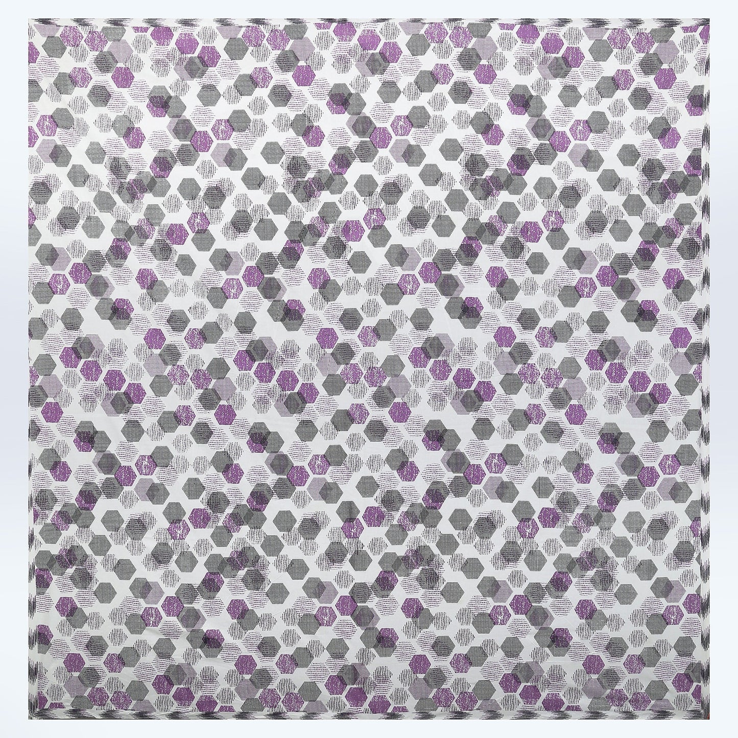108/108 Geometrical 100% Cotton Jumbo Size Double Bedsheet with 2 Pillow Covers, Modern Design & Ultra-Soft Feel - HLB70