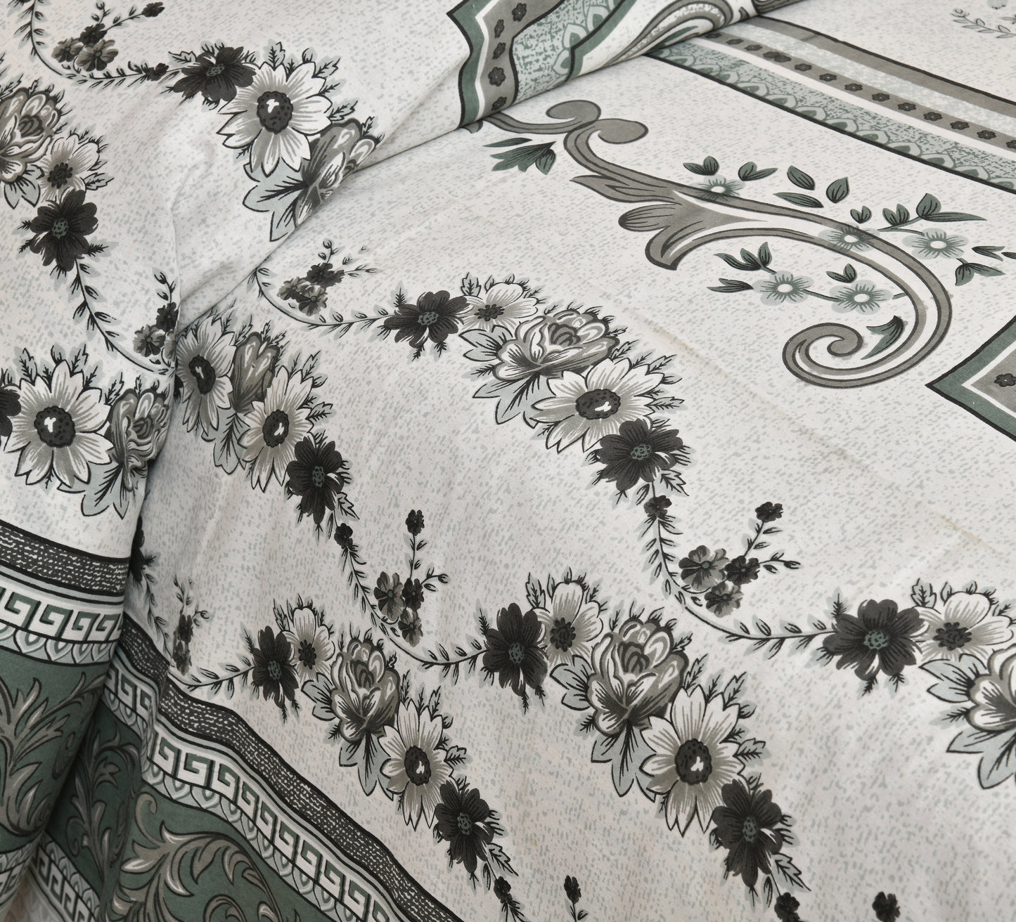 100/108 Kaleen Viscose Mix Super King Size Double Bedsheet with 2 Pillow Covers, Smooth Texture & Elegant Look - HLB33