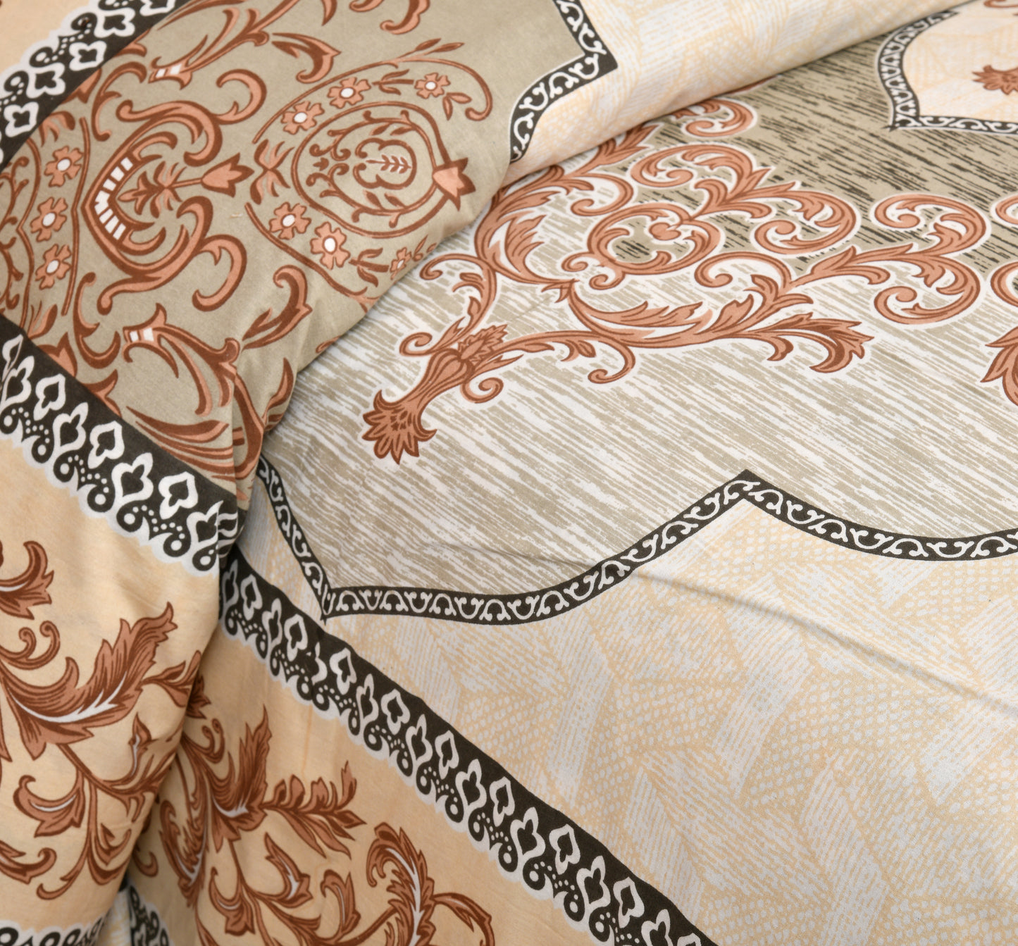 100/108 Kaleen Viscose Mix Super King Size Double Bedsheet with 2 Pillow Covers, Smooth Texture & Elegant Look - HLB33