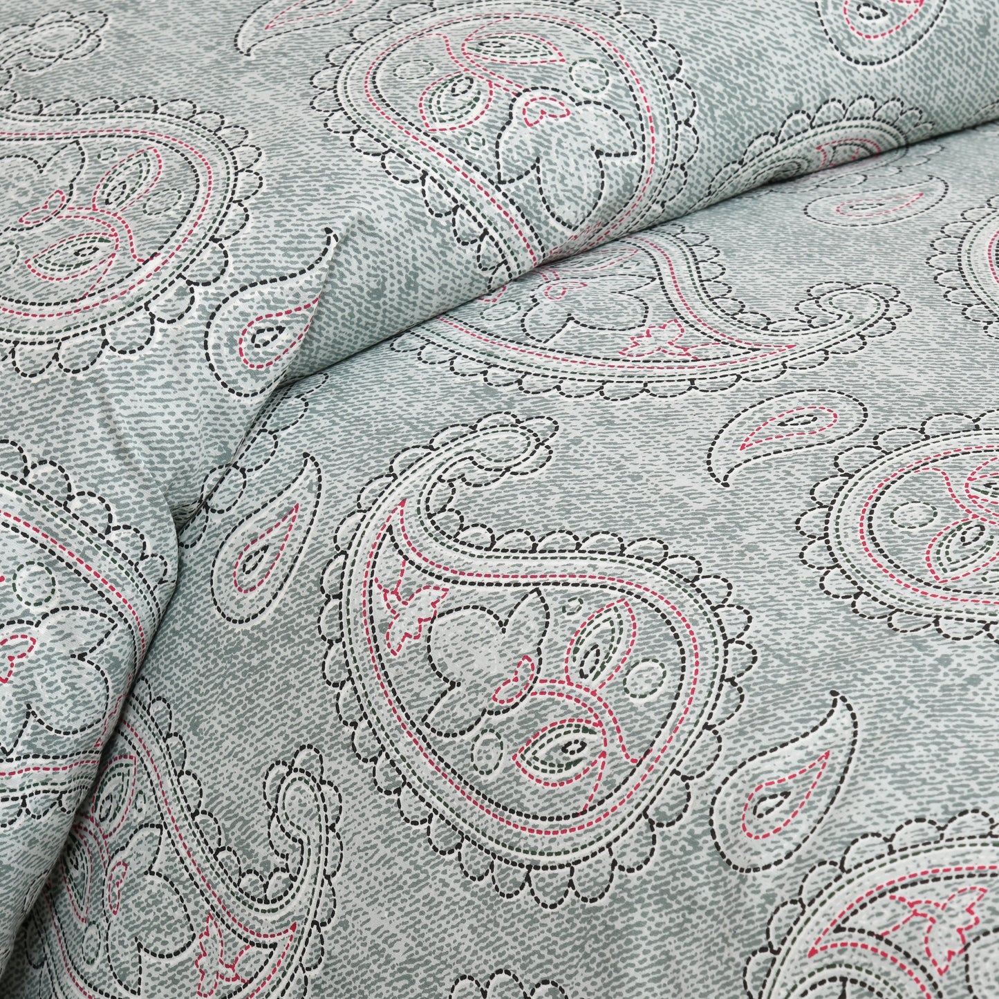 100/108 Katha Art 100% Cotton Super King Size Double Bedsheet with 2 Pillow Covers, Luxurious & Traditional Prints - HLB44