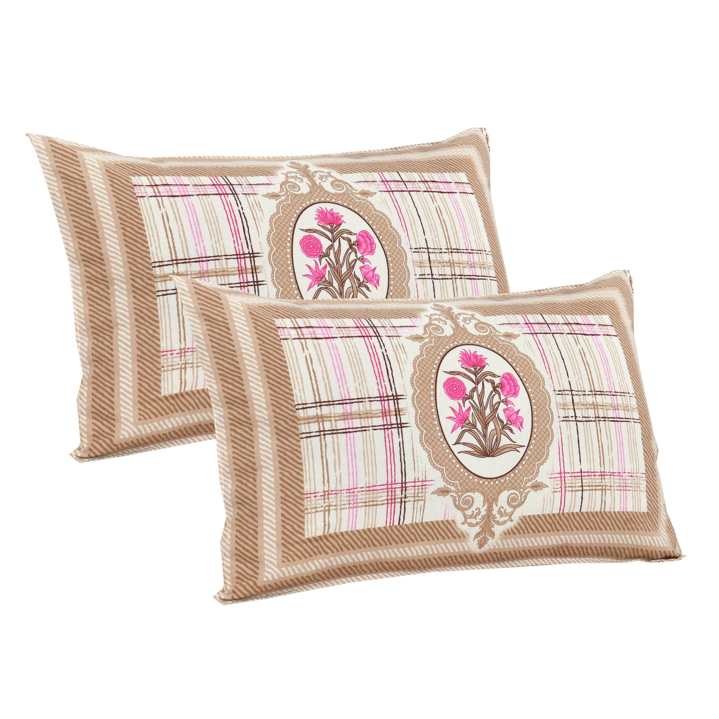 95/108 Mira Viscose Mix Large King Size Double Bedsheet with 2 Pillow Covers, Soft & Wrinkle-Resistant Fabric - HLB13