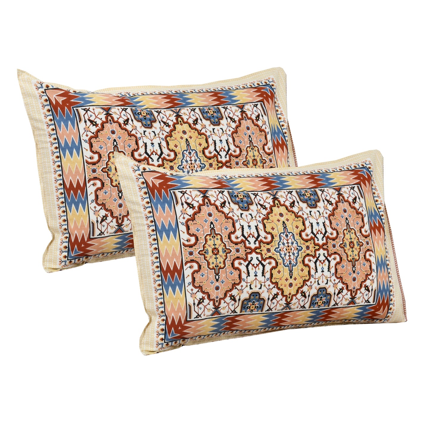 108/108 Nakshatra Viscose Mix Jumbo Size Double Bedsheet with 2 Pillow Covers, Smooth Texture & Elegant Look - HLB56