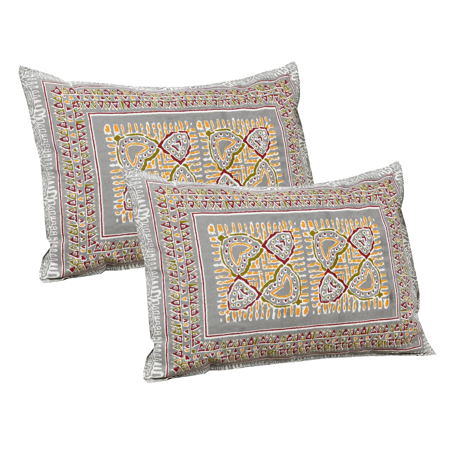 108/108 Nakshatra Viscose Mix Jumbo Size Double Bedsheet with 2 Pillow Covers, Smooth Texture & Elegant Look - HLB56