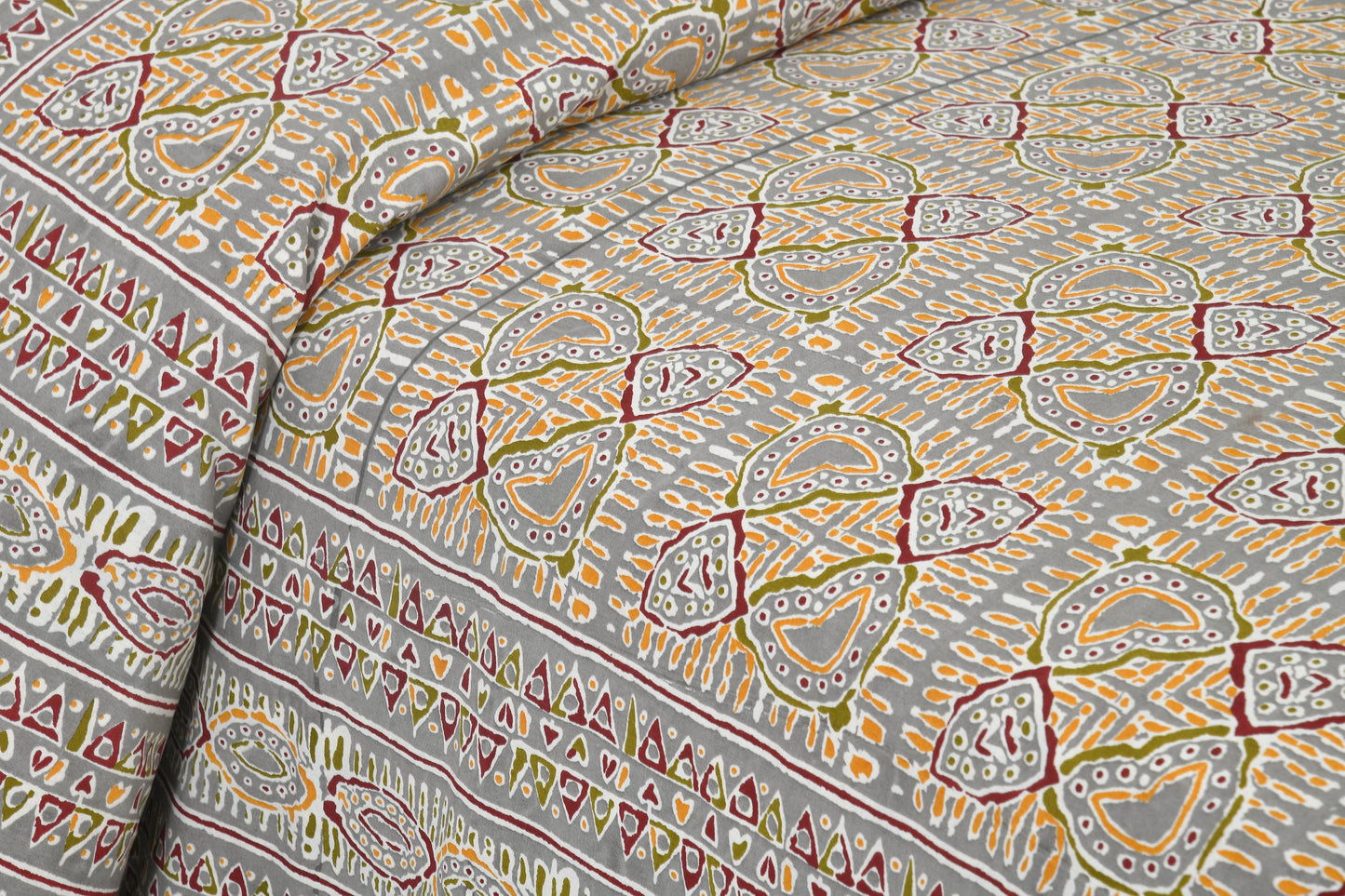 108/108 Nakshatra Viscose Mix Jumbo Size Double Bedsheet with 2 Pillow Covers, Smooth Texture & Elegant Look - HLB56