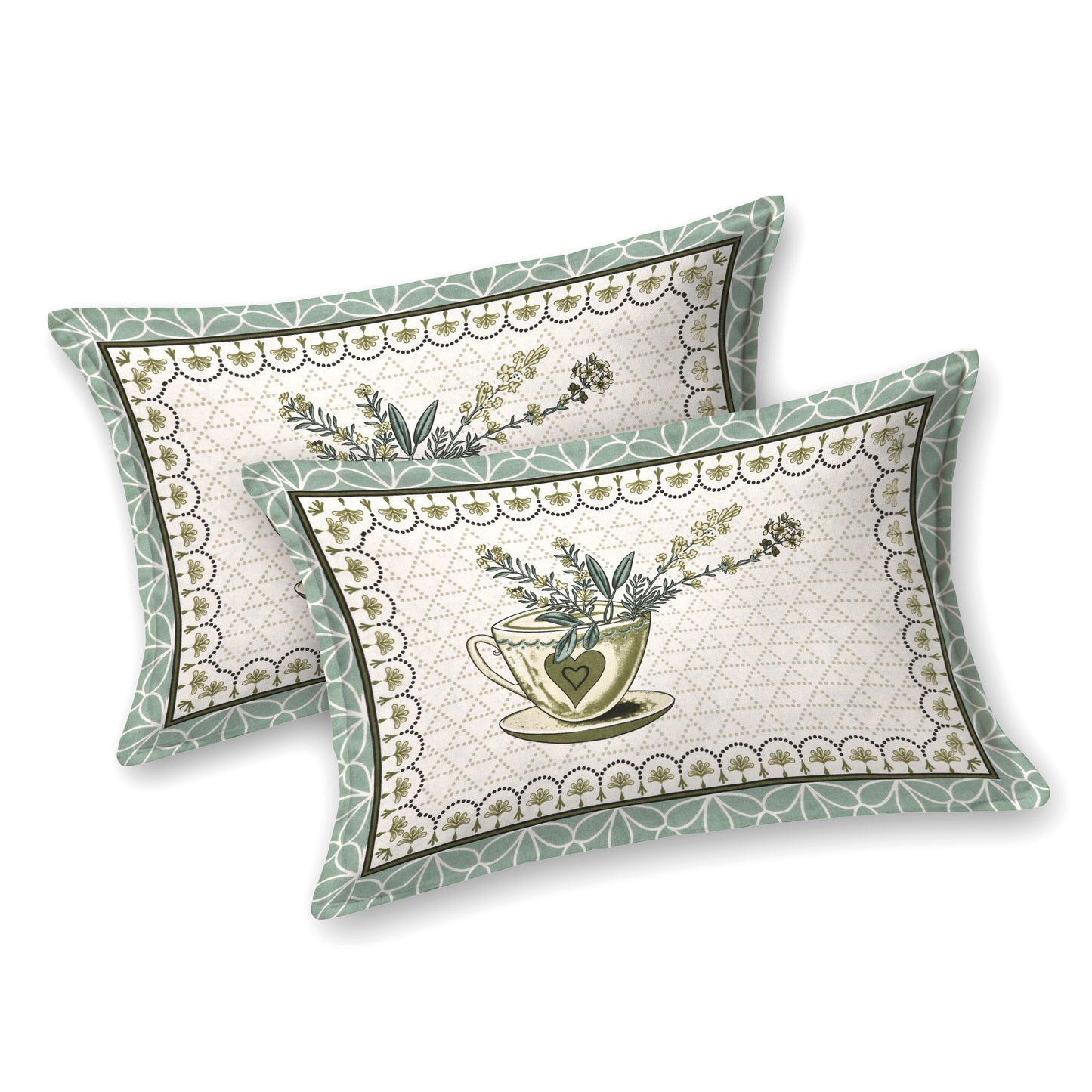 100/108 Photo Frame Viscose Mix Super King Size Double Bedsheet with 2 Pillow Covers, Artistic Prints & Soft Fabric - HLB29