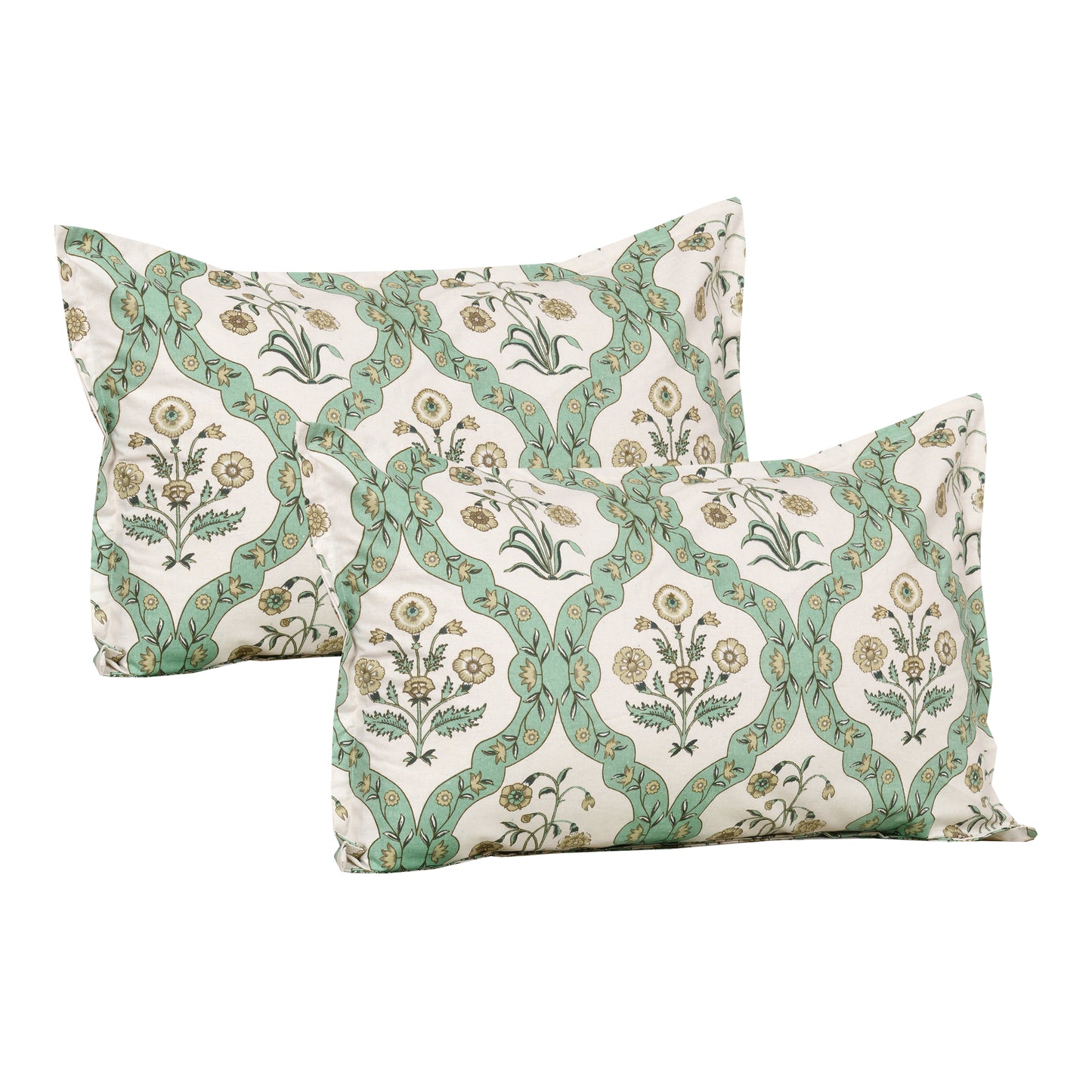 100/108 Pushpa Viscose Mix Super King Size Double Bedsheet with 2 Pillow Covers, Floral Design & Premium Comfort - HLB31