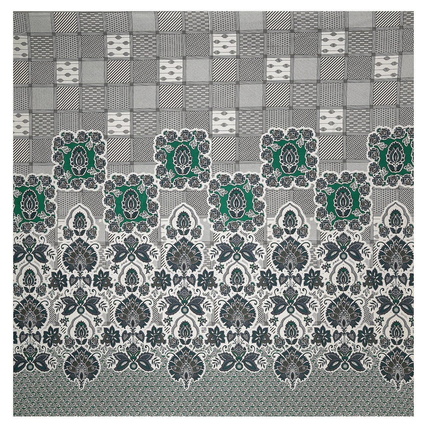 108/108 Rajwadi Viscose Mix Jumbo Size Double Bedsheet with 2 Pillow Covers, Rich Look & Vibrant Design - HLB61
