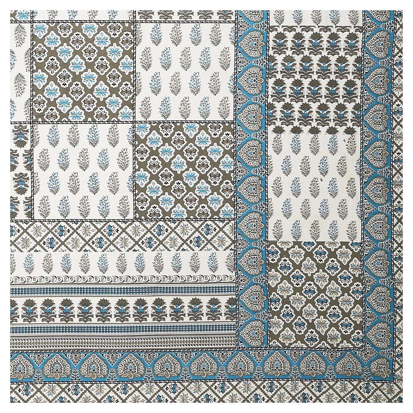 108/108 Rajwadi Viscose Mix Jumbo Size Double Bedsheet with 2 Pillow Covers, Rich Look & Vibrant Design - HLB61