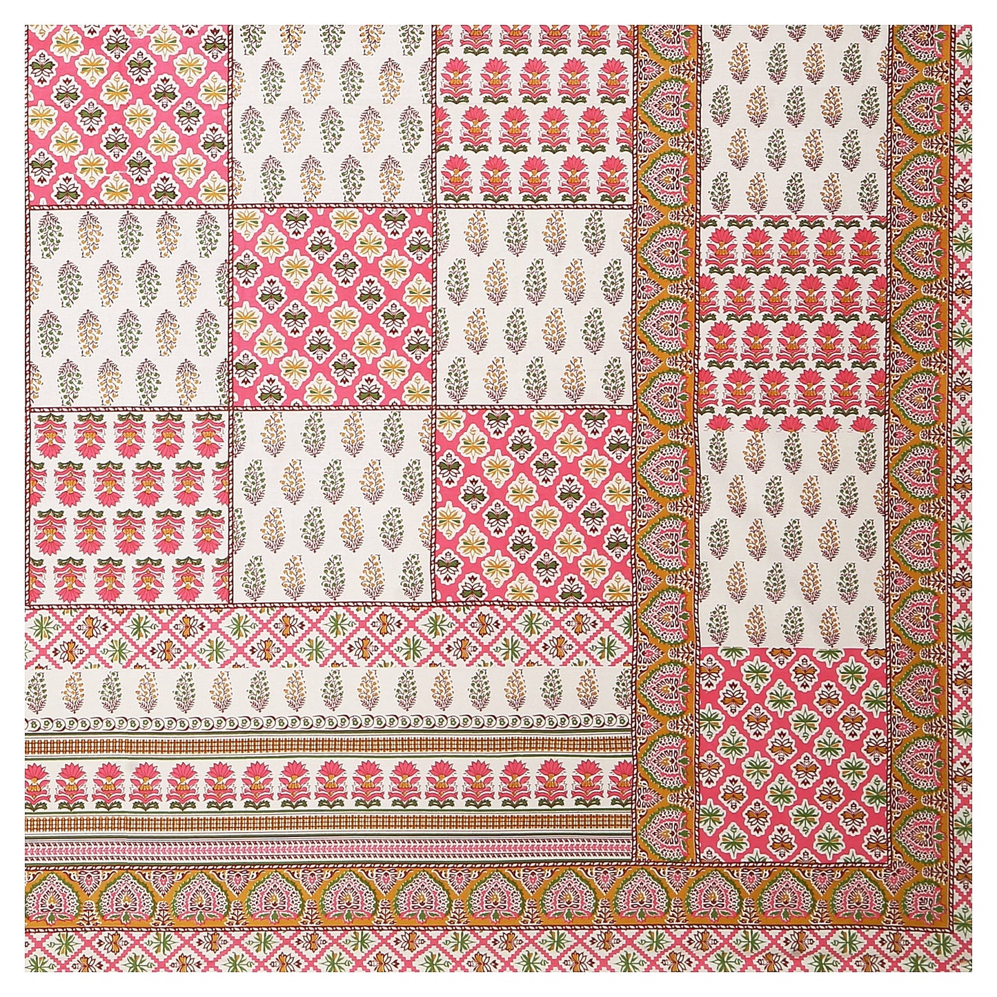 108/108 Rajwadi Viscose Mix Jumbo Size Double Bedsheet with 2 Pillow Covers, Rich Look & Vibrant Design - HLB61
