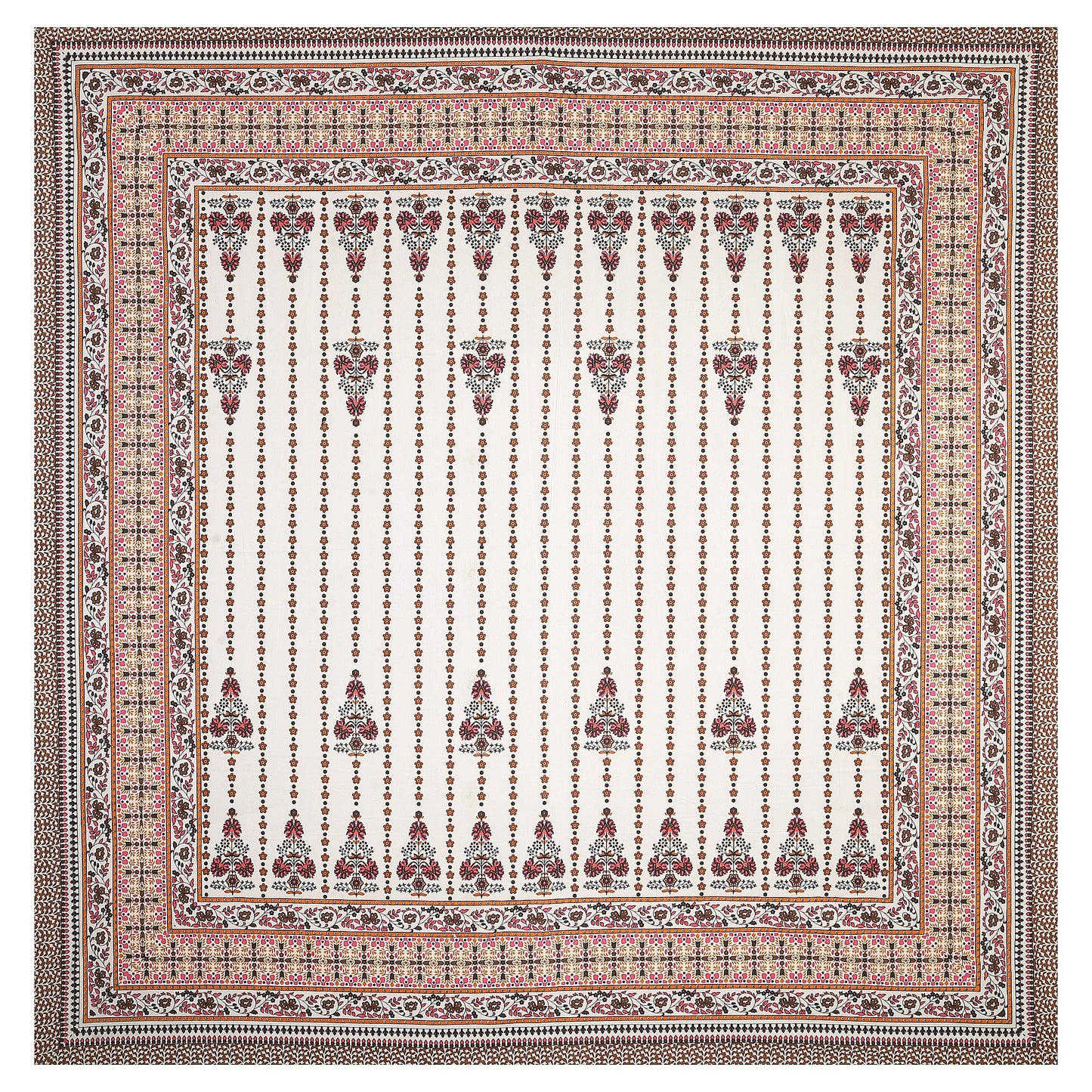 108/108 Rajwadi Viscose Mix Jumbo Size Double Bedsheet with 2 Pillow Covers, Rich Look & Vibrant Design - HLB61