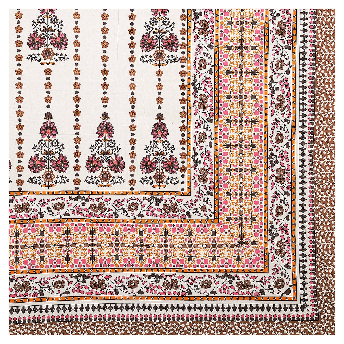 108/108 Rajwadi Viscose Mix Jumbo Size Double Bedsheet with 2 Pillow Covers, Rich Look & Vibrant Design - HLB61