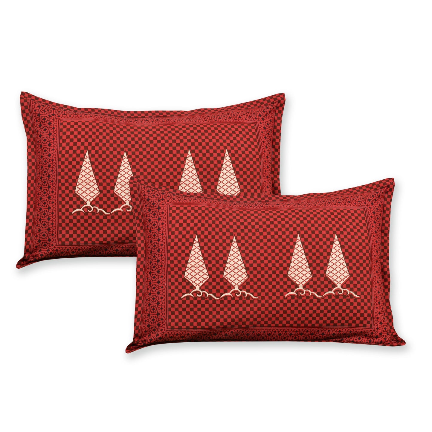 100/108 Rose Gold 100% Cotton Super King Size Double Bedsheet with 2 Pillow Covers, Luxurious Touch & Soft Finish - HLB50